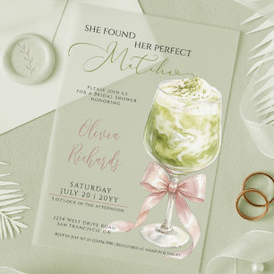 Invitaciones Acrílicas Desayuno Nupcial Perfect Matcha