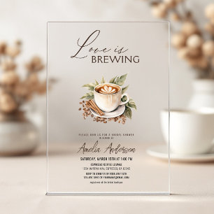 Invitaciones Acrílicas Despedida de Soltera Boho Love is Brewing