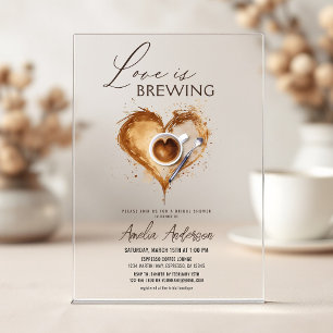 Invitaciones Acrílicas Despedida de Soltera Boho Love is Brewing