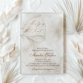 Invitaciones Acrílicas Despedida de soltera con lazo elegante