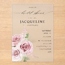 Despedida de soltera floral rosa sonrojado