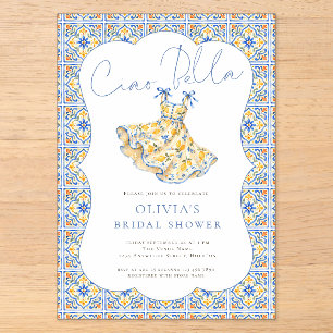 Invitaciones Acrílicas Despedida de soltera italiana Ciao Bella