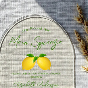 Invitaciones Acrílicas Despedida de soltera Main Squeeze Lemon