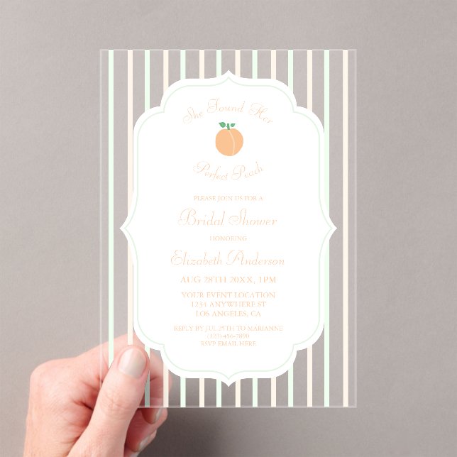 Invitaciones Acrílicas Despedida de soltera Perfect Peach (Insitu (portátil))