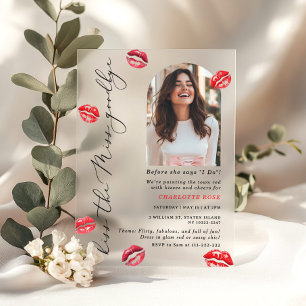 Invitaciones Acrílicas Despídete de la Señorita Arco de Fotos Despedida d