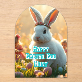 Invitaciones Acrílicas Día de caza de huevos en Pascua