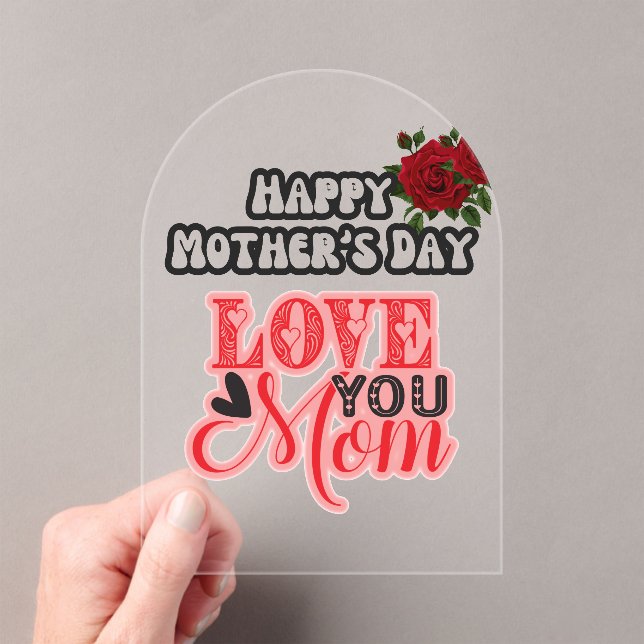 Invitaciones Acrílicas Día de la Madre de fotografía familiar (Insitu (portátil))