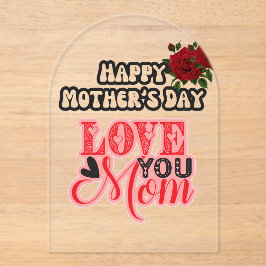 Invitaciones Acrílicas Día de la Madre de fotografía familiar