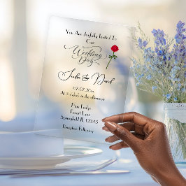 Invitaciones Acrílicas Día de nuestra boda