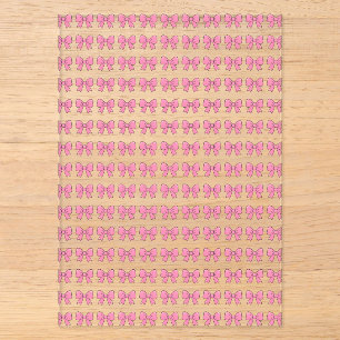 Invitaciones Acrílicas Diseño de lazo rosa lindo – Lazo Kawaii femenino