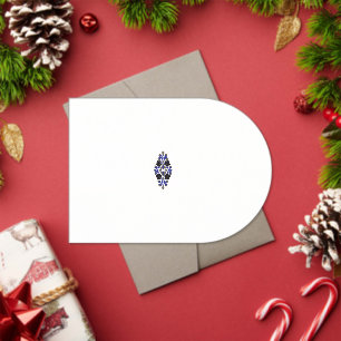 Invitaciones Acrílicas diseño de una flor azul y negra