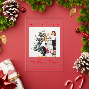 Invitaciones Acrílicas Diversión de Navidad con Foto de Niños Todo es Bri