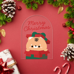 Invitaciones Acrílicas Divertida Simple Divertida Feliz Navidad
