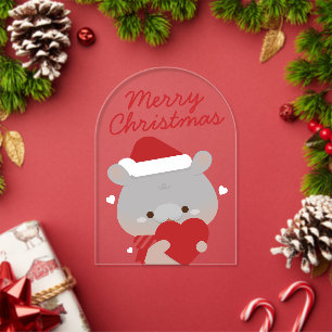 Invitaciones Acrílicas Divertida Simple Divertida Feliz Navidad