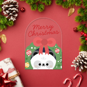 Invitaciones Acrílicas Divertida Simple Divertida Feliz Navidad