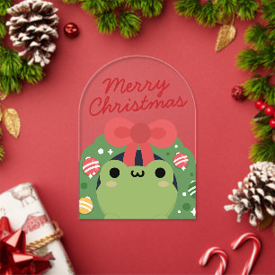 Invitaciones Acrílicas Divertida Simple Divertida Feliz Navidad