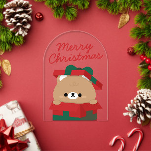 Invitaciones Acrílicas Divertida Simple Divertida Feliz Navidad