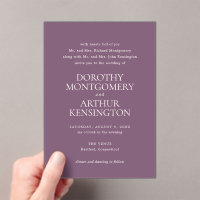 Dorothy Purple Elegant Wedding
