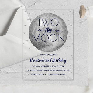 Invitaciones Acrílicas Dos Cumpleaños Luna 2