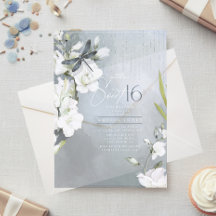 Dragonfly Floral Sweet 16 Azul Polvoriento ID1310
