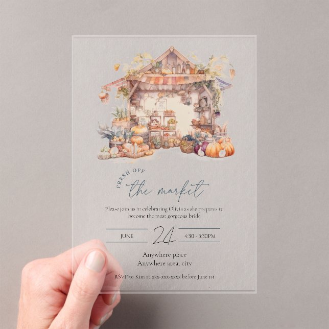 Invitaciones Acrílicas Ducha acrílica de novias recién salida del mercado (Insitu (portátil))