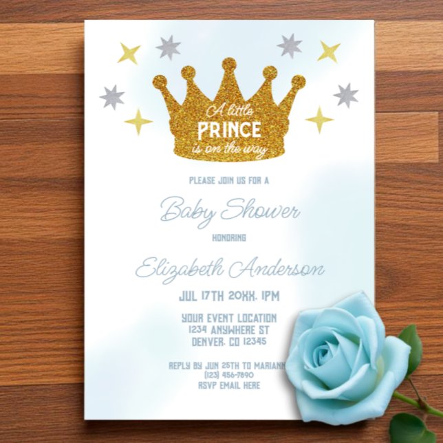 Invitaciones Acrílicas Ducha de bebé Niño Principito (Subido por el creador)
