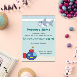 Invitaciones Acrílicas Ducha de Fantasías Fiesta de Bebé