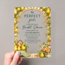 Ducha de Novia de Cuadros Verdes Perfect Pear
