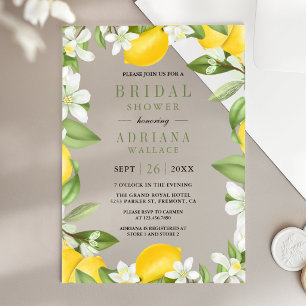 Invitaciones Acrílicas Ducha de Novia en Limonero de Cítricos