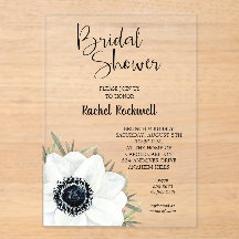 Ducha de novia floral blanca negra