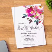 Ducha de Novia Floral Fuchsia 
