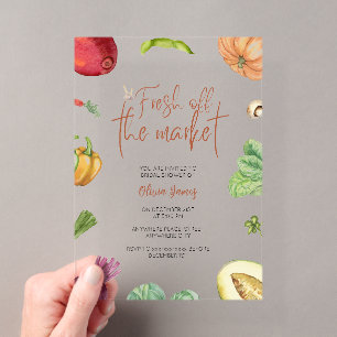 Invitaciones Acrílicas ducha de novia recién salida del mercado