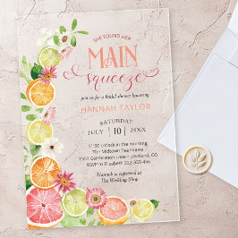 Invitaciones Acrílicas Ducha principal de verano de verano de hielo