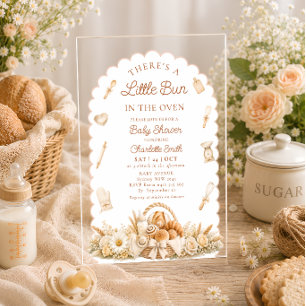 Invitaciones Acrílicas Dulce Bebé en el Horno Baby Shower