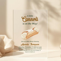 Dulce Cannoli Neutral Beige Baby Shower Italiano