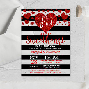 Invitaciones Acrílicas Dulce Corazoncita Baby Shower del Día de San Valen
