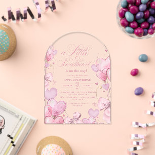 Invitaciones Acrílicas Dulce Cumpleaños de la Niña Baby Shower