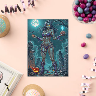 Invitaciones Acrílicas Dulce de Halloween o Novia Zombi con Sesos