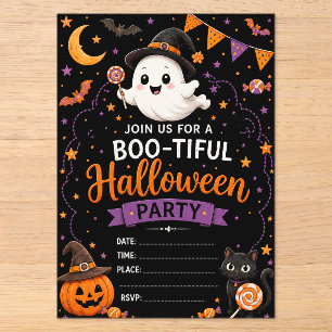 Invitaciones Acrílicas Dulce Fantasma Halloween