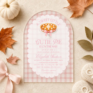 Invitaciones Acrílicas Dulce Fiesta de Bebé Little Cutie Pie