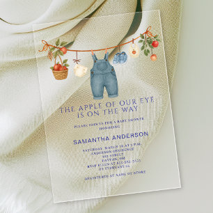 Invitaciones Acrílicas Dulce Niño, Manzana de Nuestros Ojos Fiesta de Bab