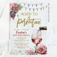 Edad A Perfección Vino Adulto 50 cumpleaños