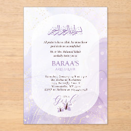 Invitaciones Acrílicas Editable Aqiqah for Baby  It’s a Girl