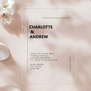 Invitaciones Acrílicas Einladung mínimo y moderado