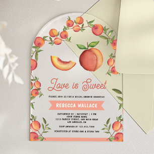 Invitaciones Acrílicas El amor es melocotón dulce Arco de frutas para duc
