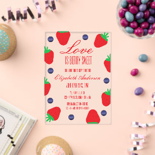 Invitaciones Acrílicas El amor es una fruta dulce Bridal Shower