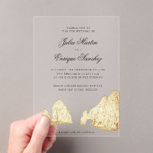 Invitaciones Acrílicas El Arco Cabo San Lucas Arch Boda