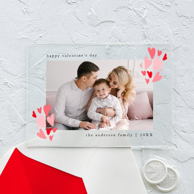 Invitaciones Acrílicas El día de San Valentín fotográfico de corazones ro (Subido por el creador)