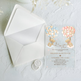 Invitaciones Acrílicas Él o ella llevan la revelación de género