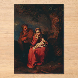 Invitaciones Acrílicas El vuelo a Egipto por Abraham Bloemaert 